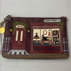 Vendula London NEW Sherlock Detective Agency Clutch/Cosmetic Bag